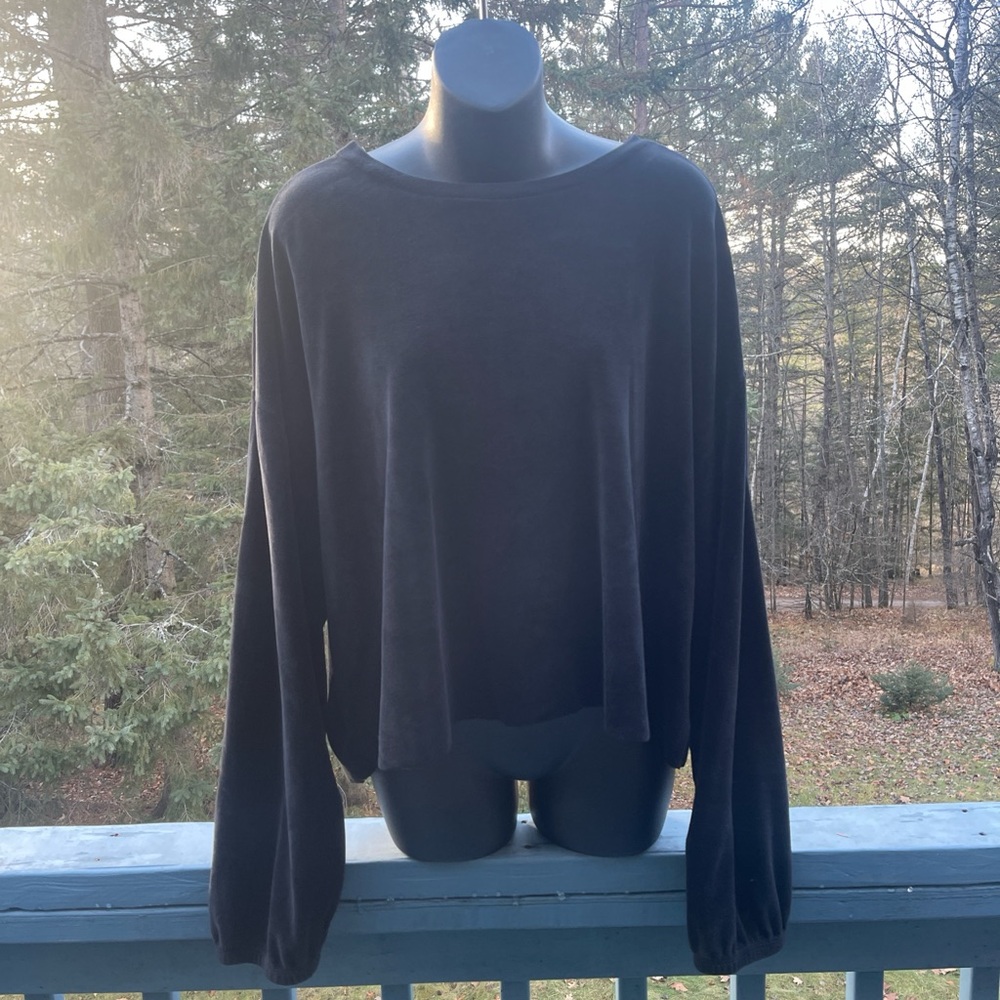 French Laundry Black Long Sleeve Top